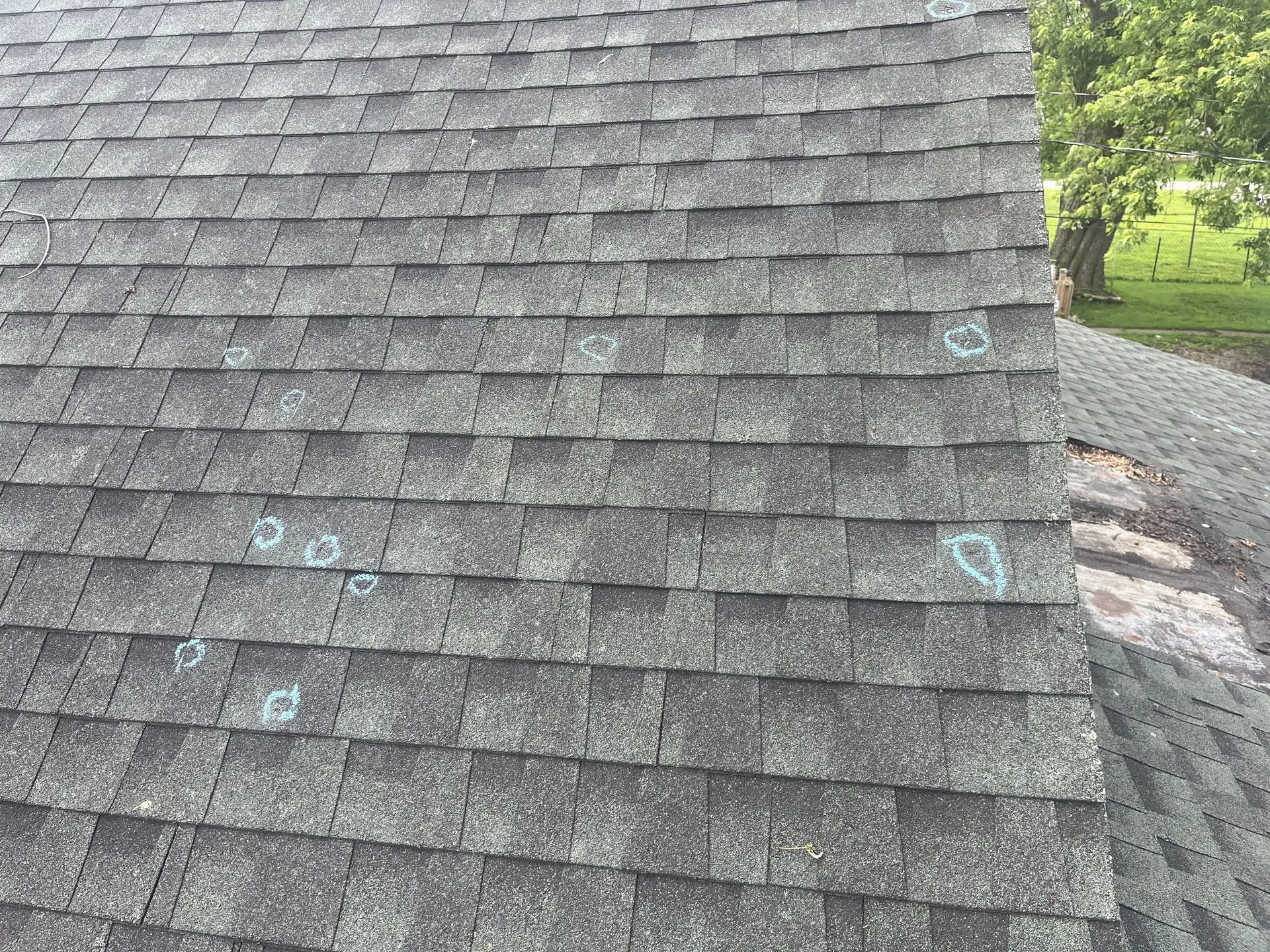Hail Damage on Roof Greenfield